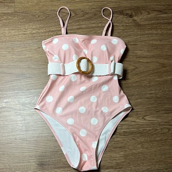 Caitlin Covington PINK LILY Polka Dot Swimsuit - Picture 7 of 9